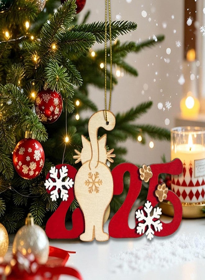 Chambom Funny Christmas Ornaments 2025 - White Elephant Gifts for Adults, Unique Wooden Christmas Tree Hanging Ornament, Cute Cat Ornaments for Cat Lover, Stocking Stuffers Christmas Party Decorations - Image 5